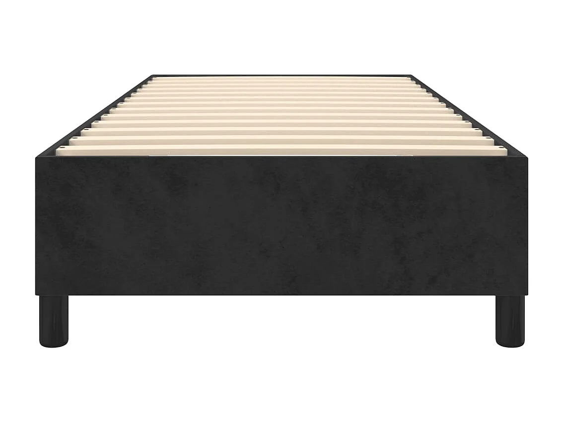 Estrutura de cama com molas 80x200 cm veludo preto