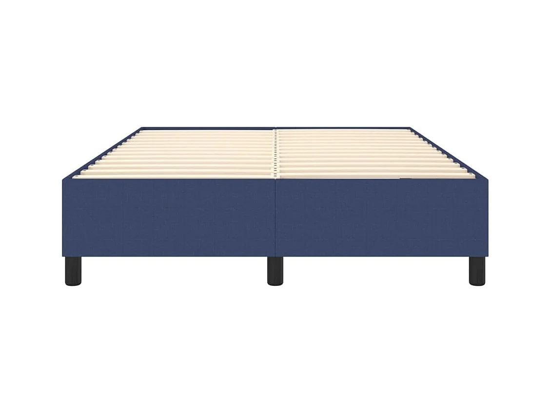 Sommier à lattes de lit Bleu 140x190 cm Tissu