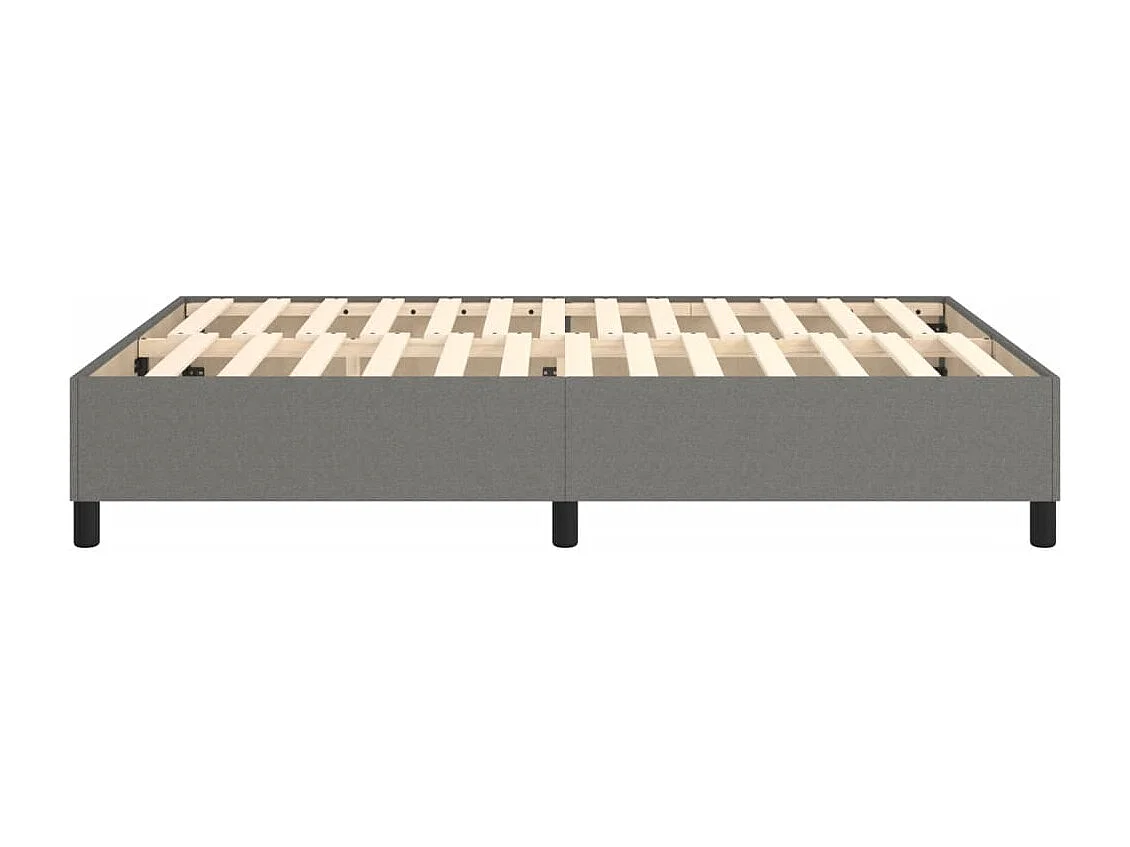 Sommier à lattes de lit Gris foncé 140x190 cm Tissu