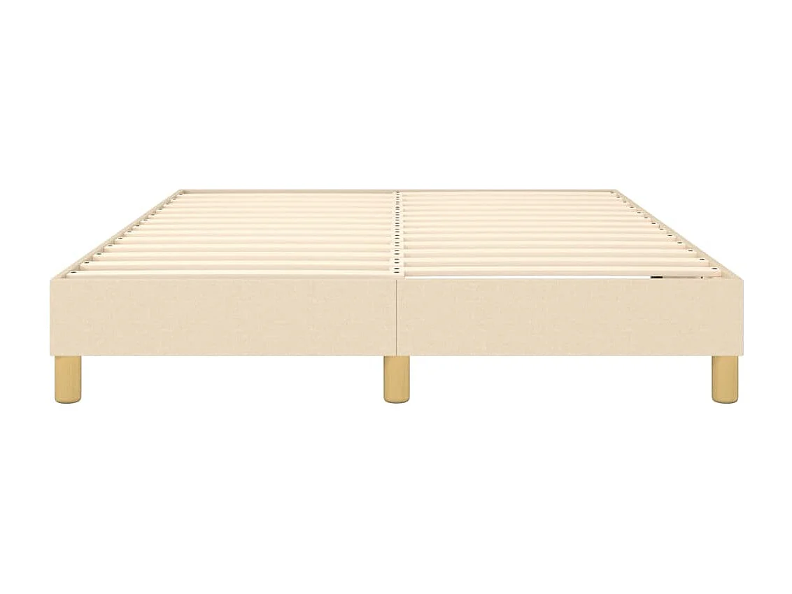 Bedframe zonder matras stof crèmekleurig 140x190 cm