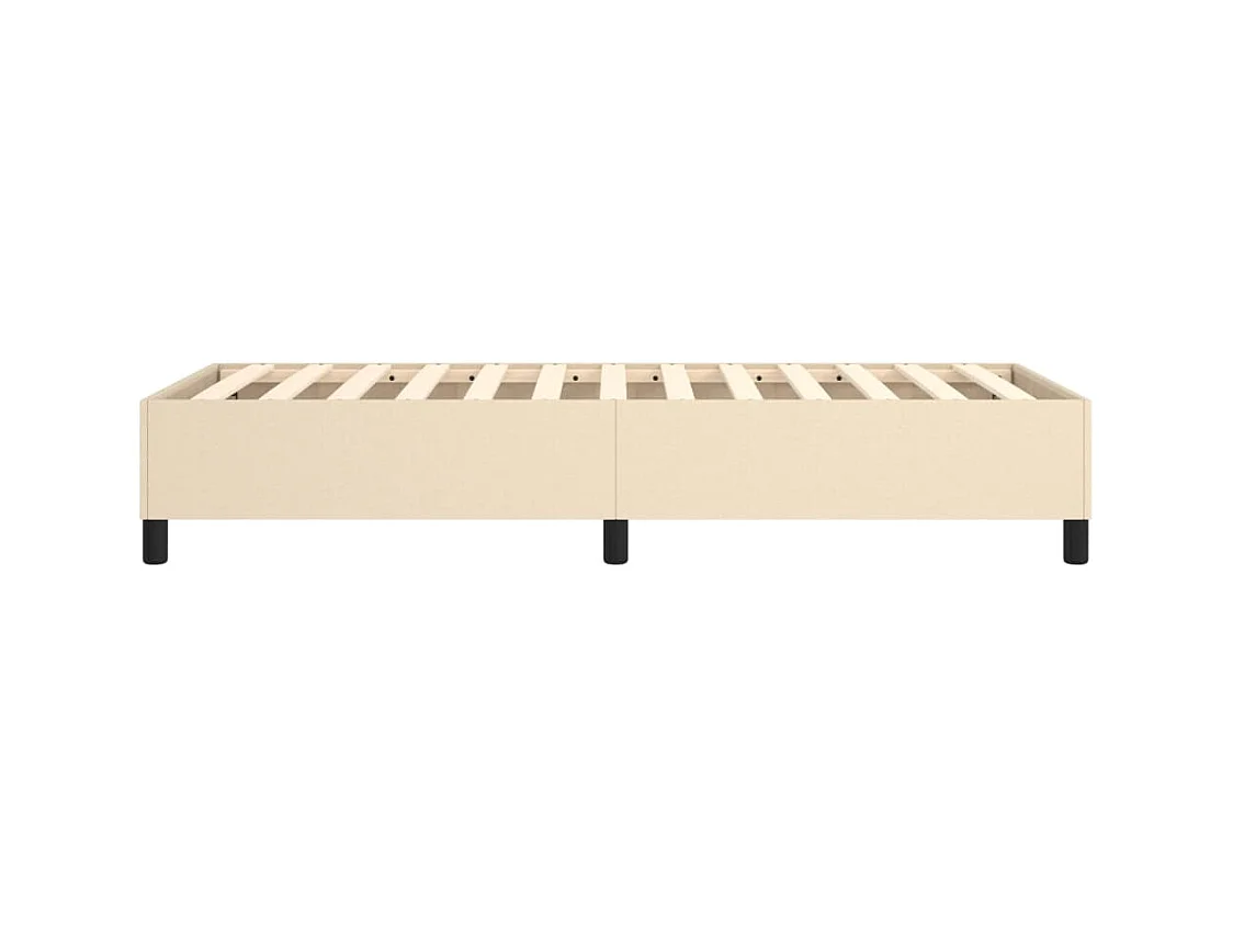 Estructura de cama box spring tela color crema 90x200 cm