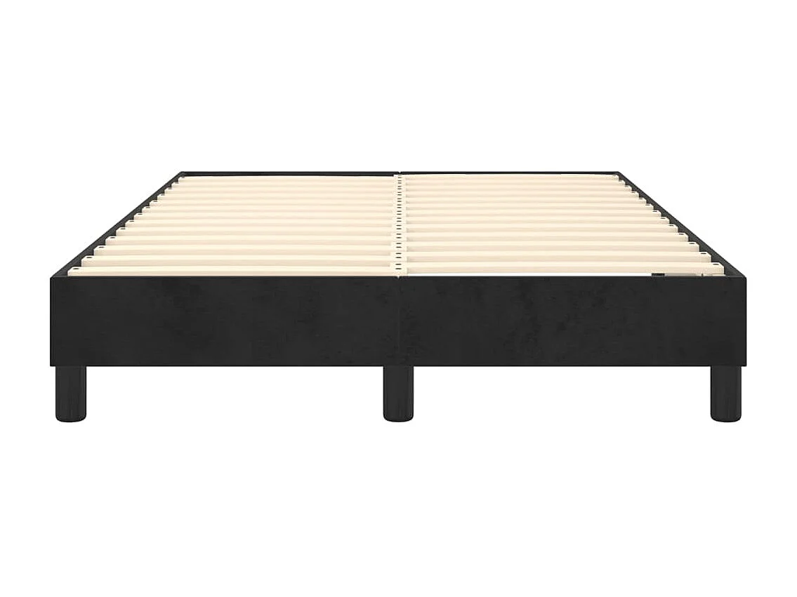 Estructura de cama box spring terciopelo negro 120x200 cm