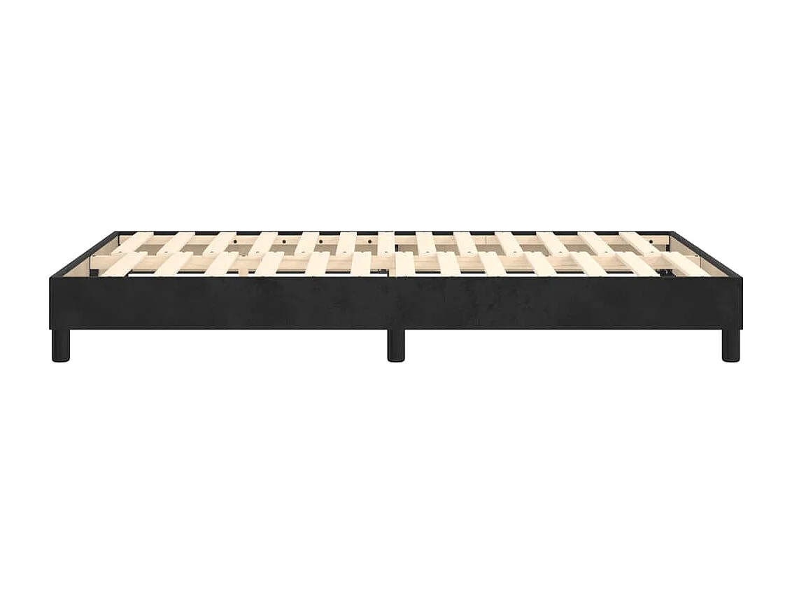 Estructura de cama box spring terciopelo negro 120x200 cm