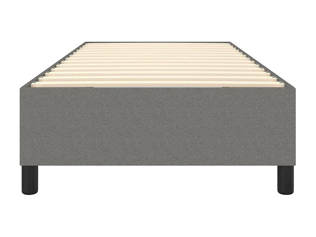 Estructura de cama box spring tela gris oscuro 100x200 cm