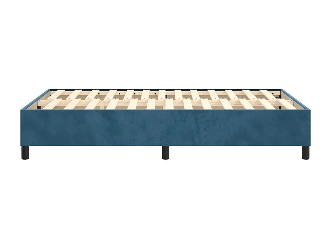 Estrutura de cama com molas 120x200 cm veludo azul-escuro