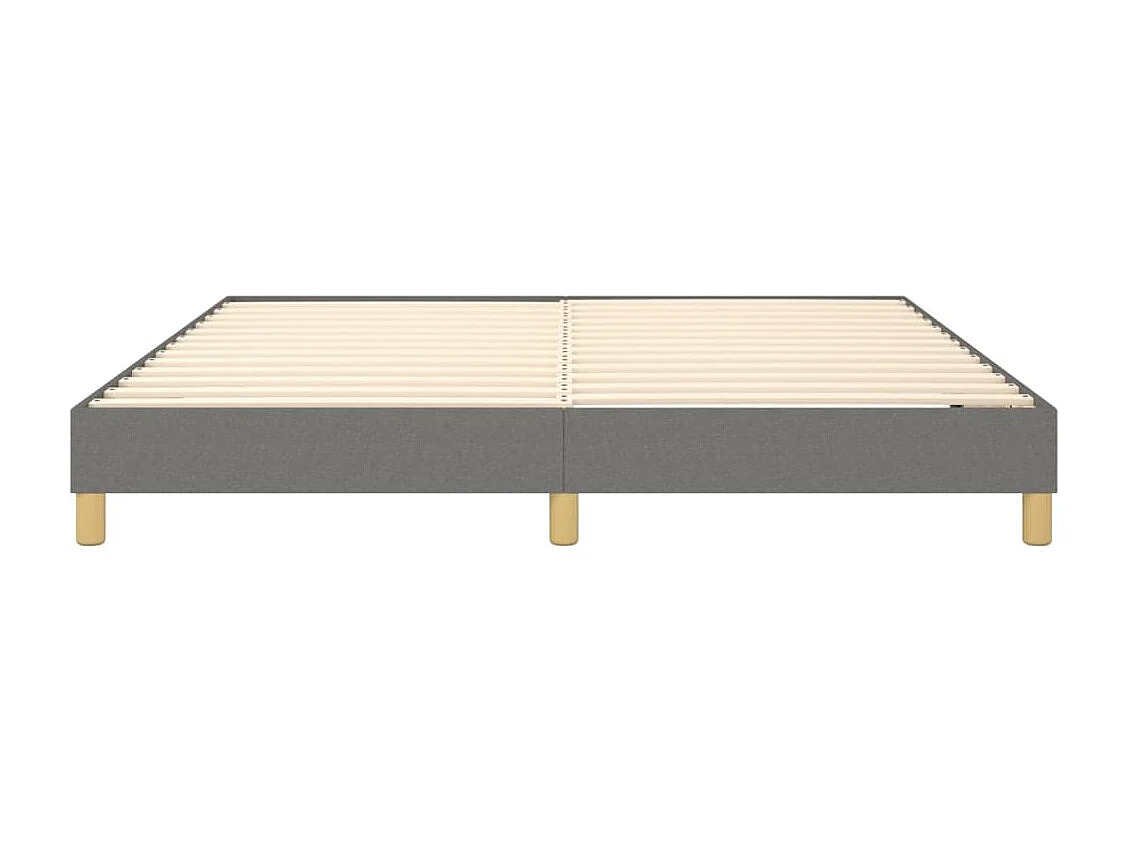 Sommier à lattes de lit Gris foncé 160x200 cm Tissu