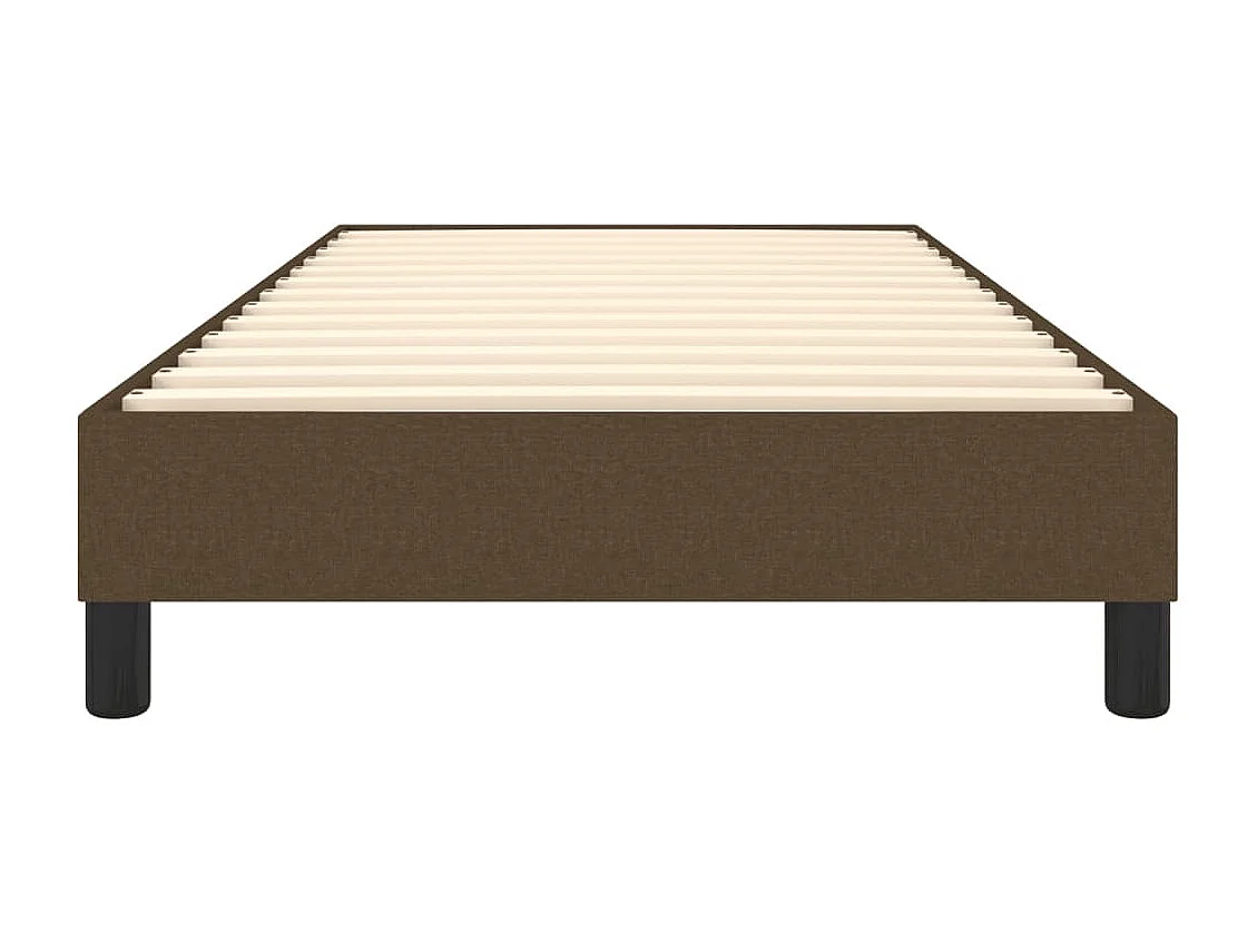 Bedframe zonder matras 90x200 cm stof donkerbruin