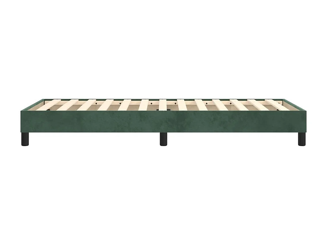 Estructura de cama box spring terciopelo verde oscuro 90x190 cm