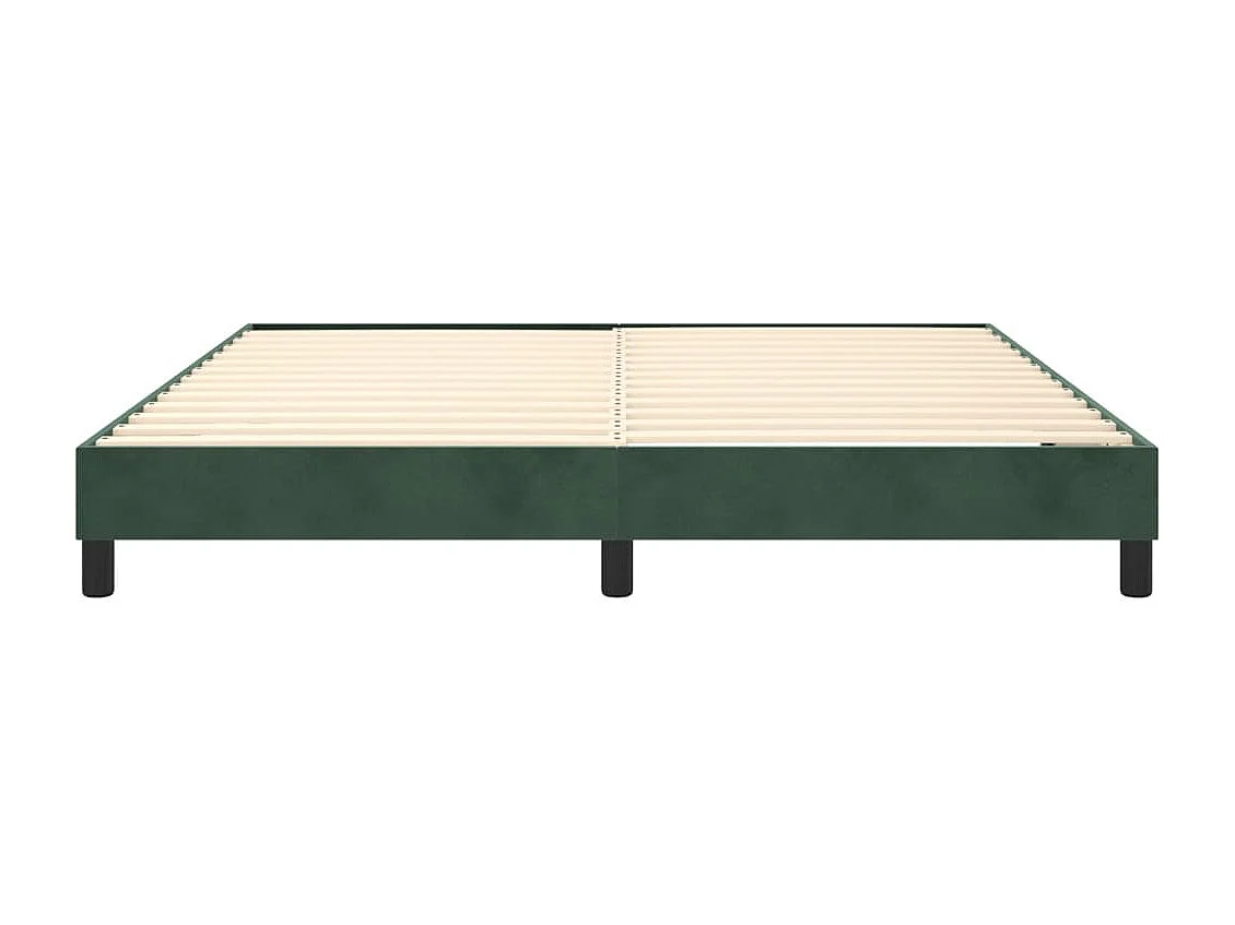 Estructura de cama box spring terciopelo verde oscuro 180x200cm
