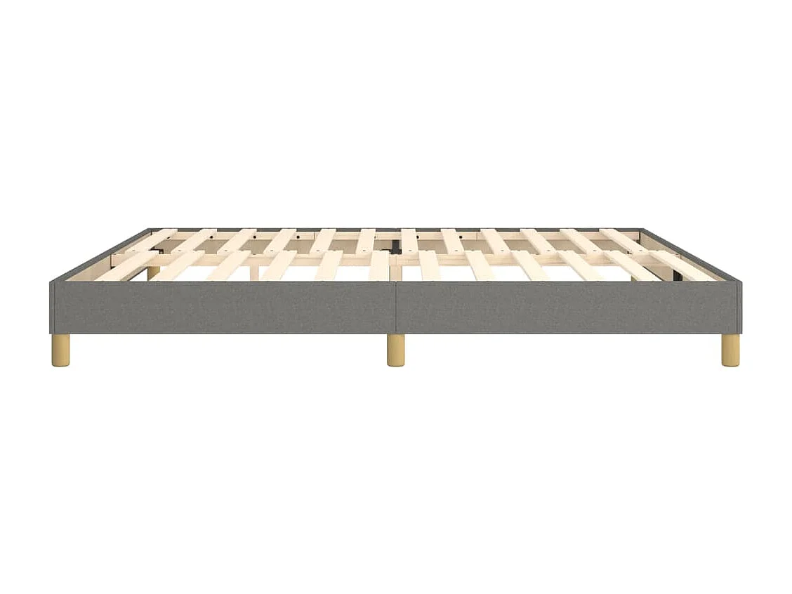 Estructura de cama box spring tela gris oscuro 200x200 cm