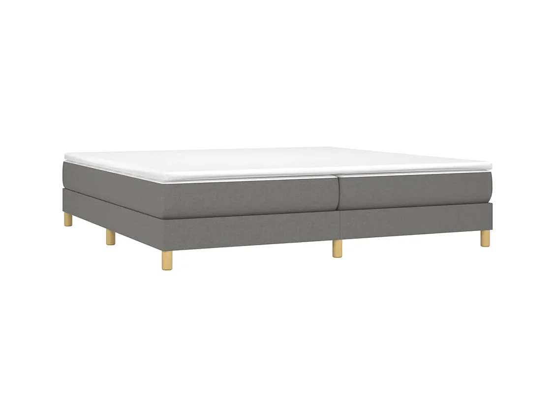 Sommier à lattes de lit Gris foncé 200x200 cm Tissu