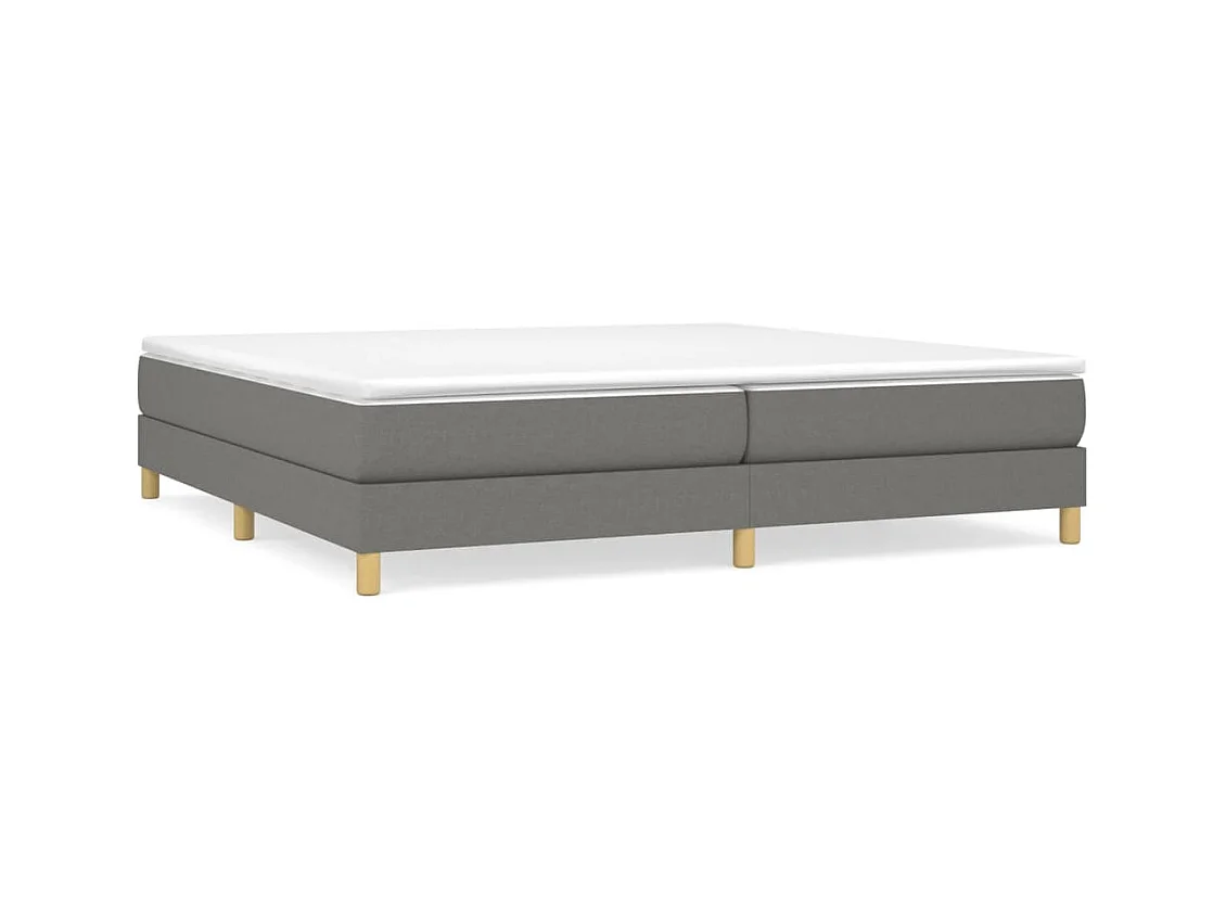 Sommier à lattes de lit Gris foncé 200x200 cm Tissu