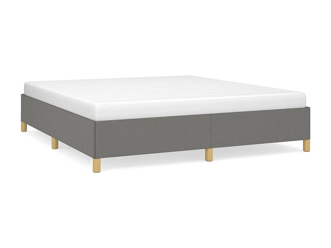 Estructura de cama box spring tela gris oscuro 180x200 cm