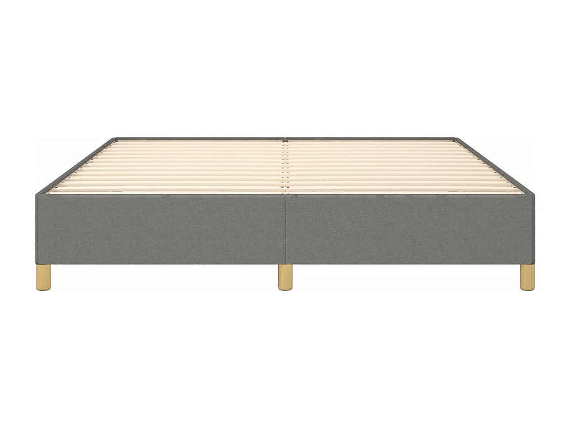 Estructura de cama box spring tela gris oscuro 180x200 cm