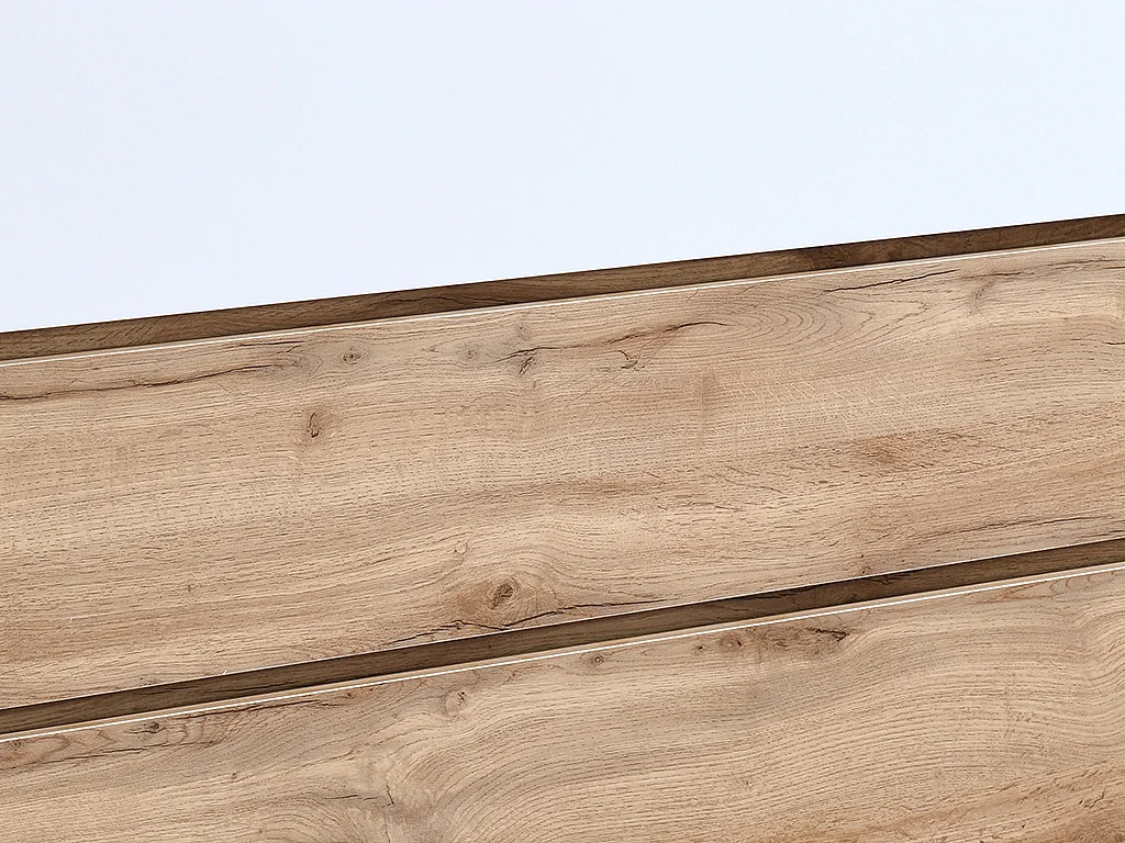 Commode avec 3 tiroirs - Coloris : Naturel et blanc - CEVANIA