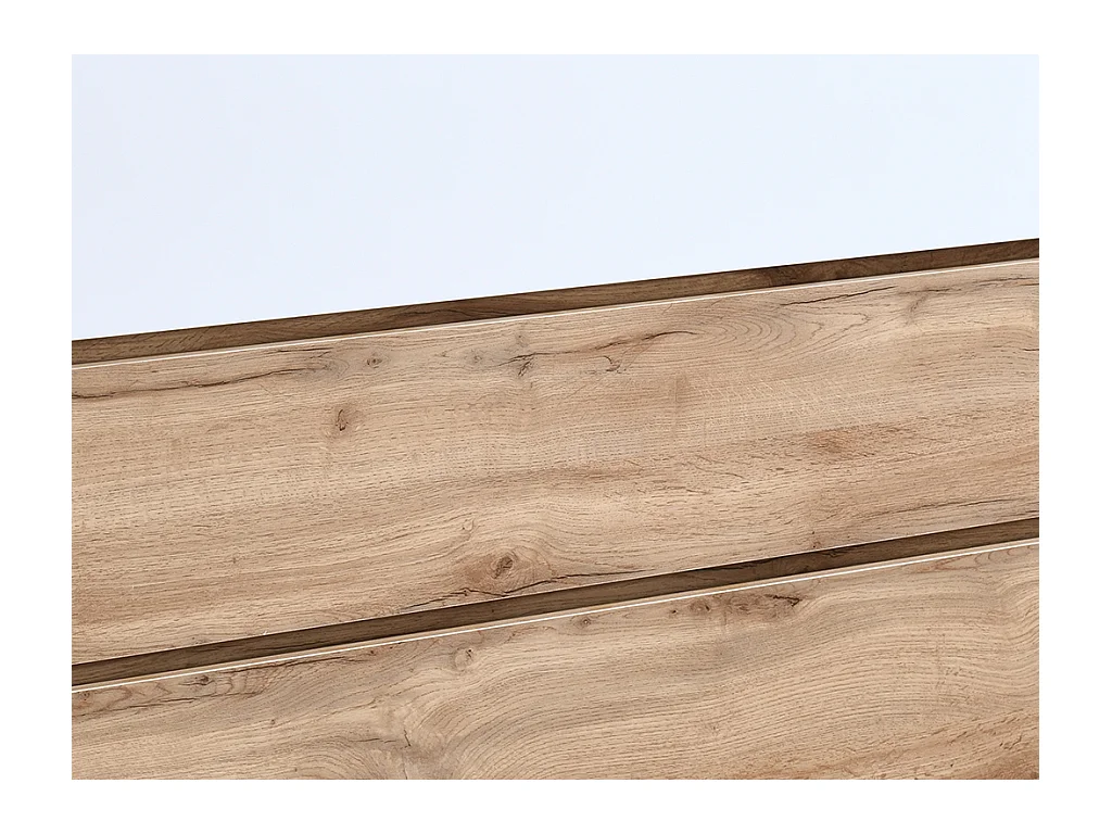 Cómoda con 3 cajones - Color: natural y blanco CEVANIA