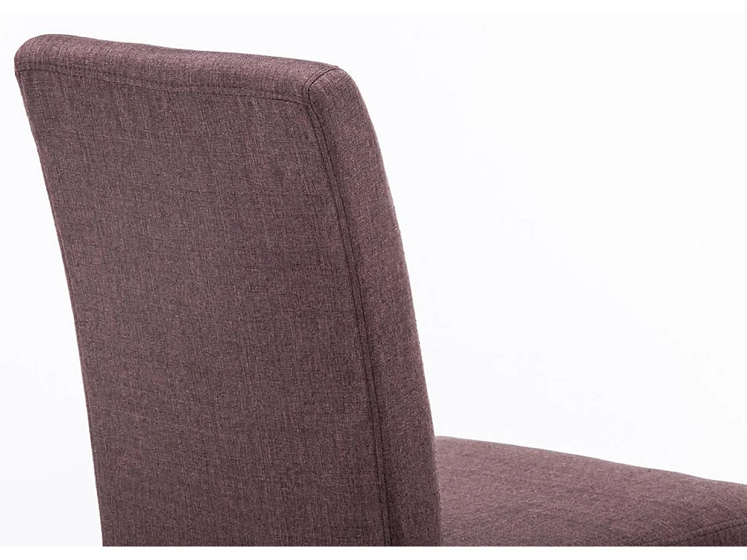 Lot de 2  chaise salle à manger - Tissu & Bois - Marron - Ina