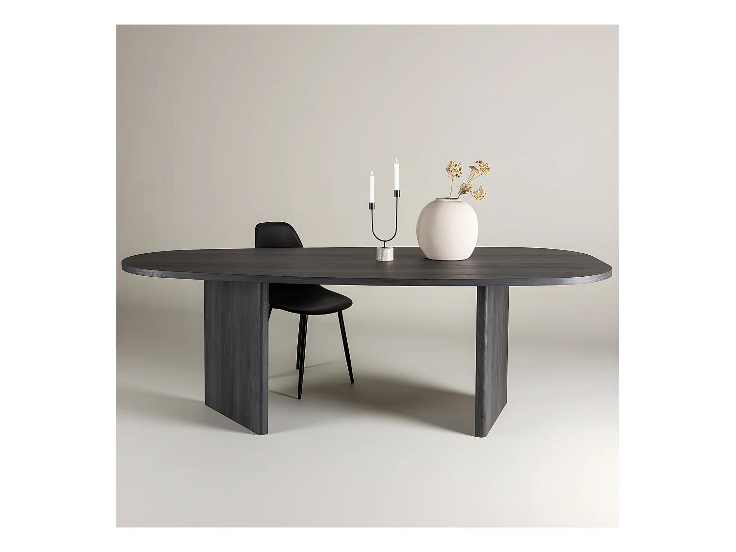 Table à Manger Design "Grönvik" 220cm Noir