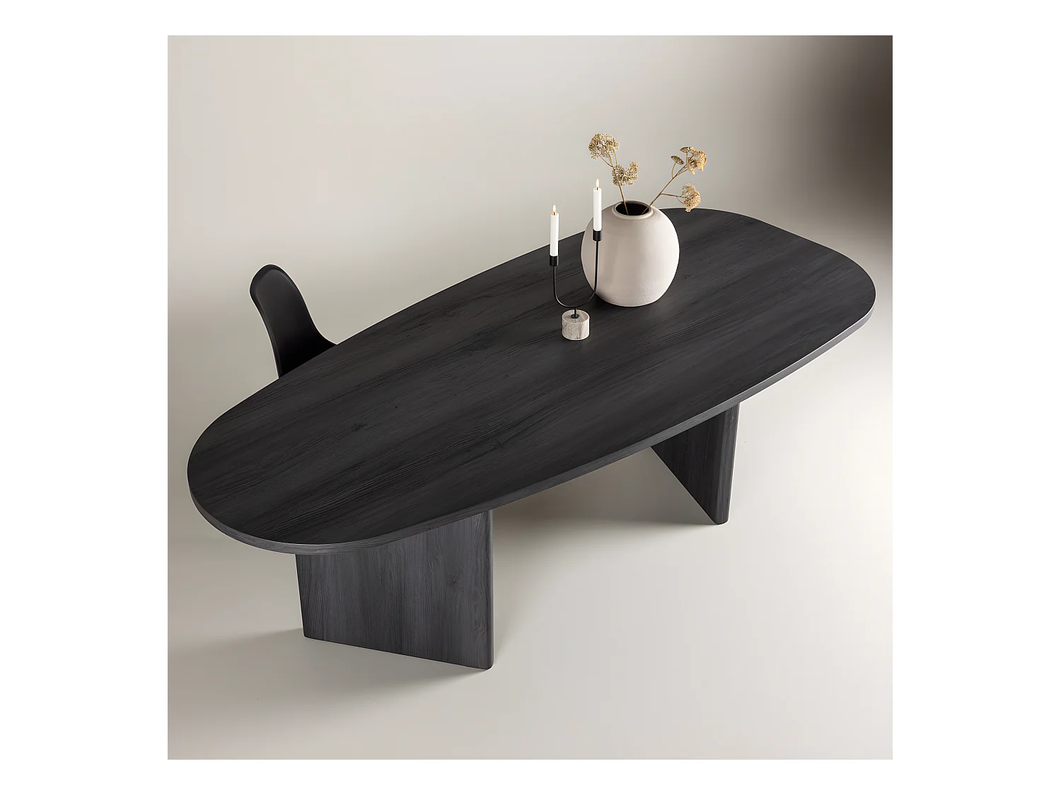 Table à Manger Design "Grönvik" 220cm Noir