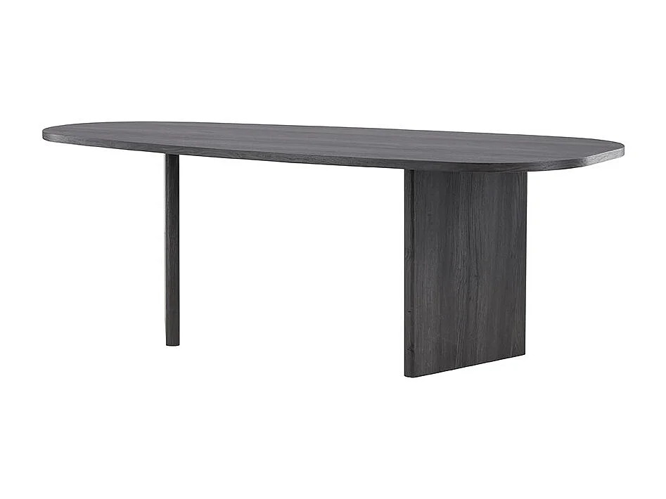Grönvik table de salle à manger ovale 100x220 cm noir.
