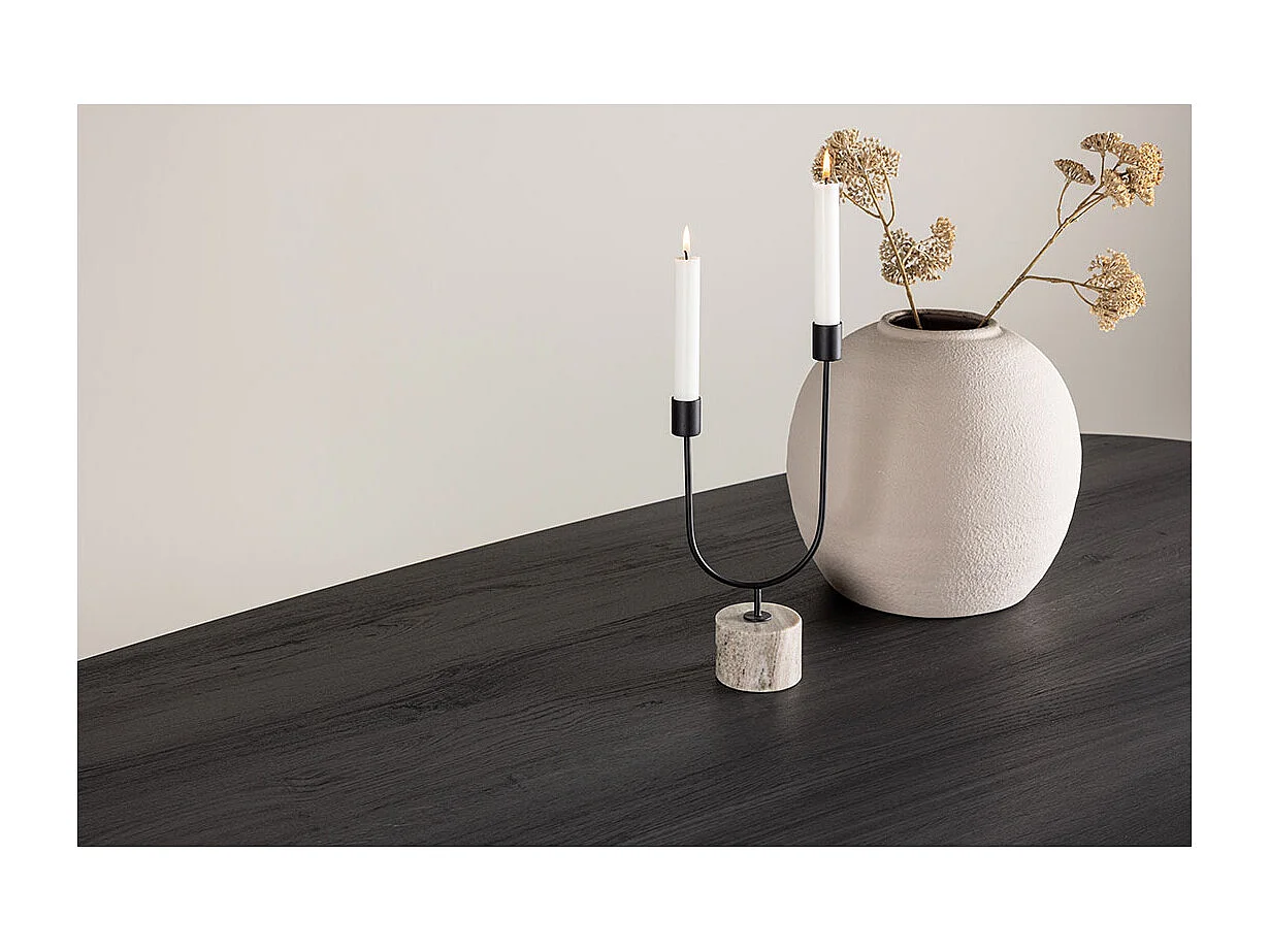 Grönvik table de salle à manger ovale 100x220 cm noir.