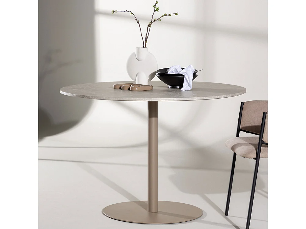 Lycke Esstisch Ø110 cm beige.