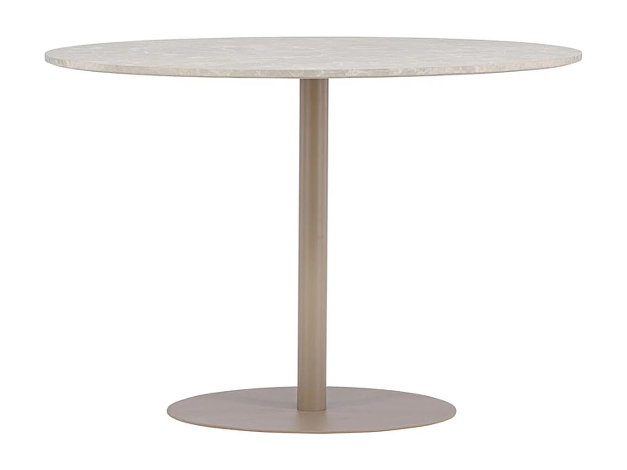 Table à Manger Effet Marbre "Lycke" 110cm Beige