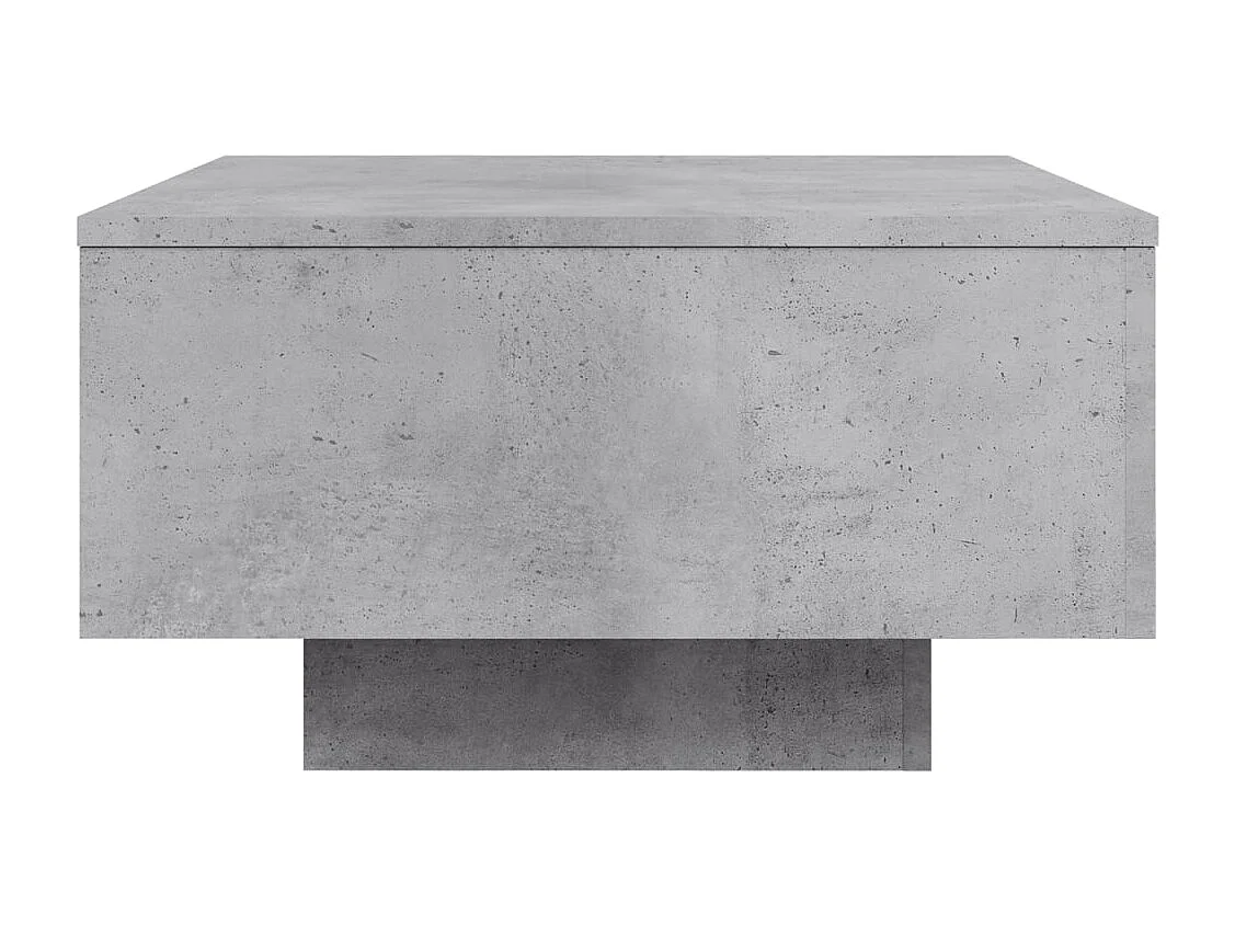 Couchtisch mit LED-Leuchten Betongrau 55x55x31 cm