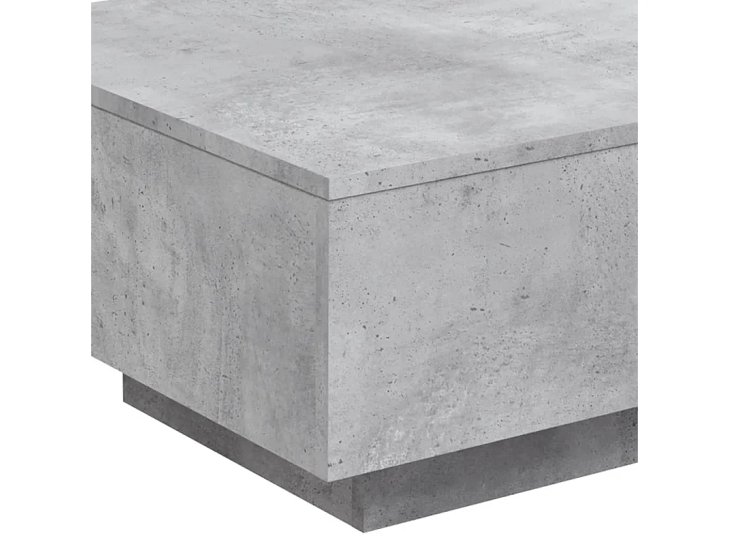 Couchtisch mit LED-Leuchten Betongrau 55x55x31 cm