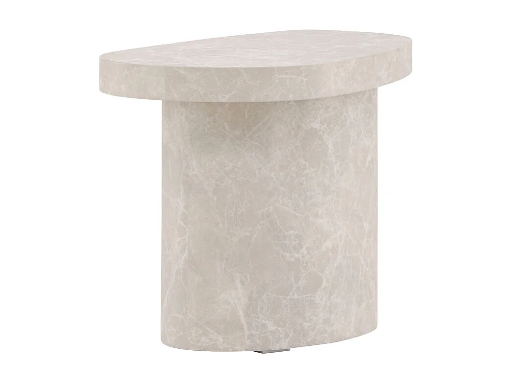 Table d'Appoint Design "Bastad" 50cm Gris Clair