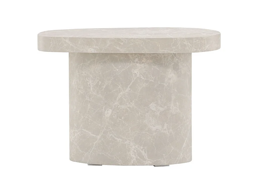 Table d'Appoint Design "Bastad" 50cm Gris Clair