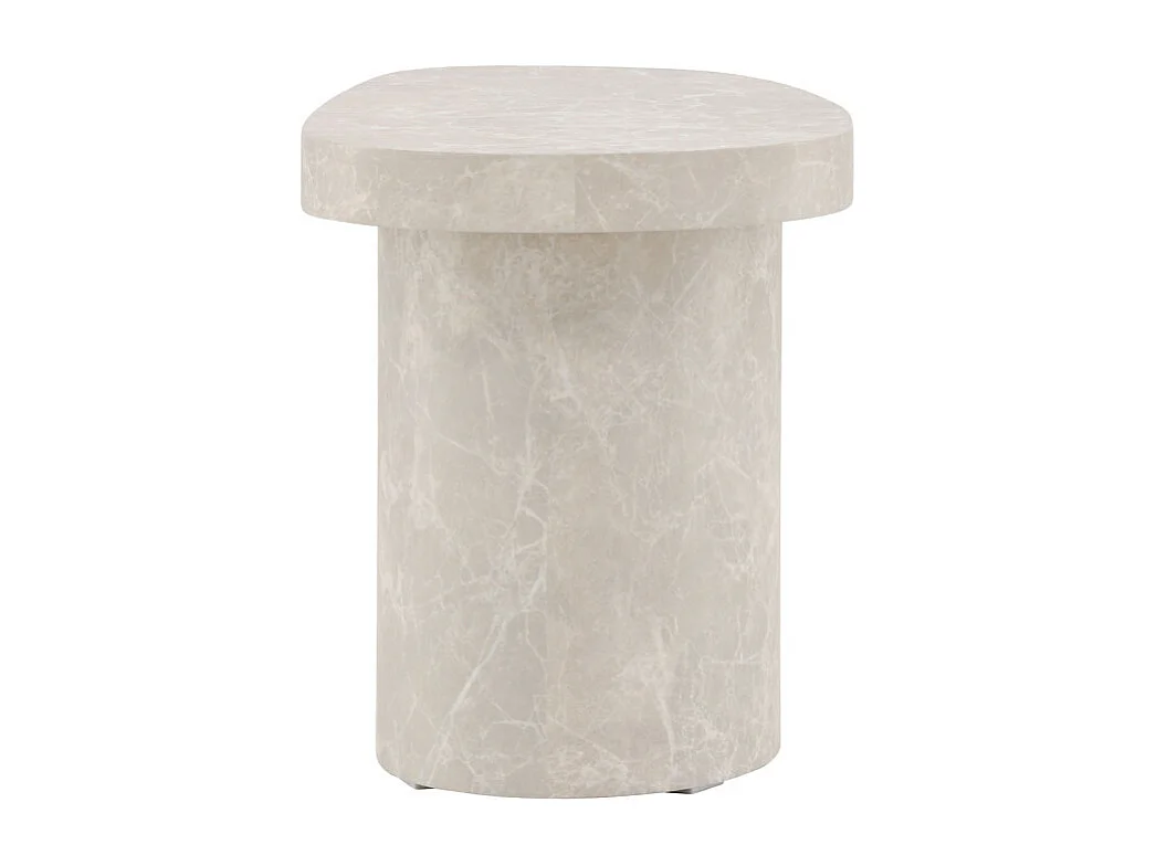 Table d'Appoint Design "Bastad" 50cm Gris Clair