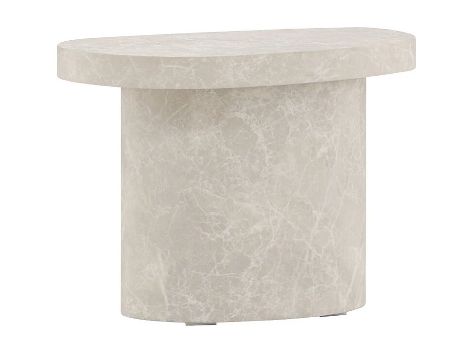 Table d'Appoint Design "Bastad" 50cm Gris Clair