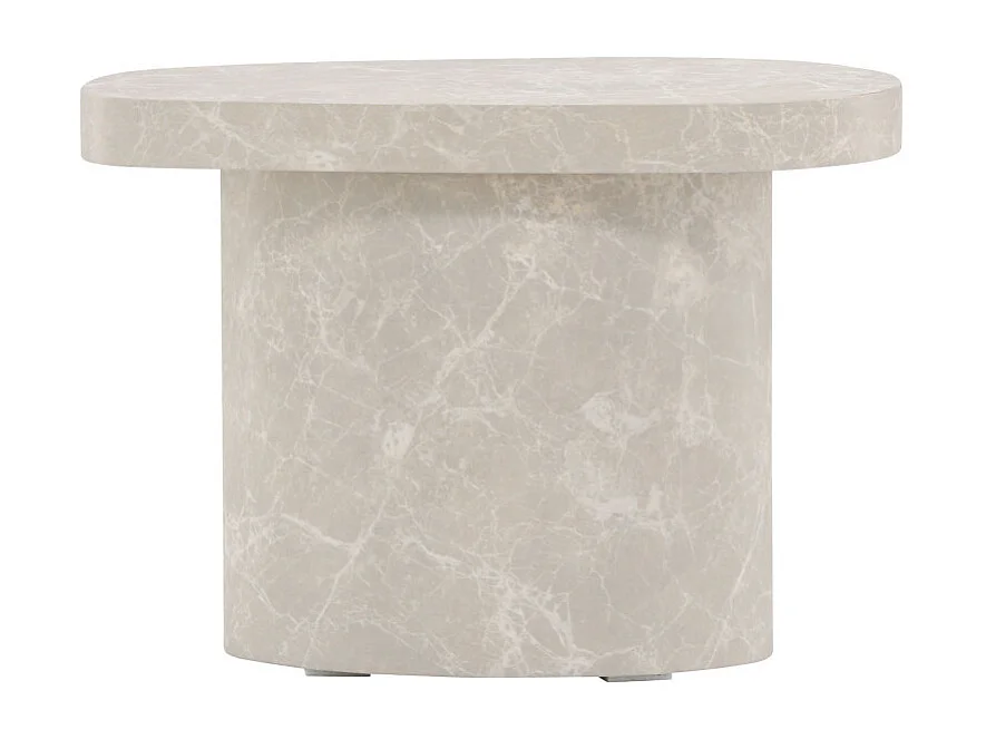 Table d'Appoint Design "Bastad" 50cm Gris Clair