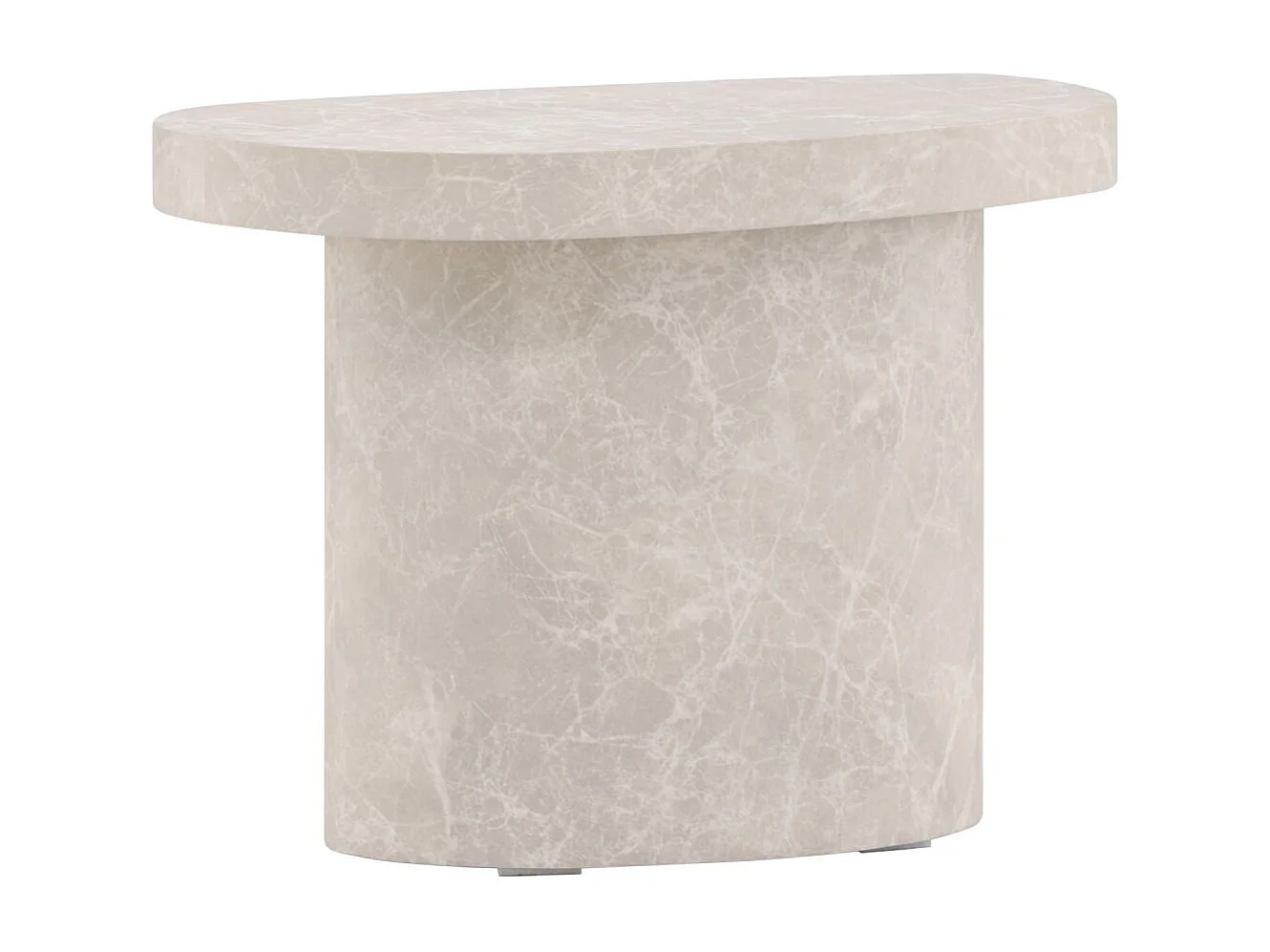 Table d'Appoint Design "Bastad" 50cm Gris Clair