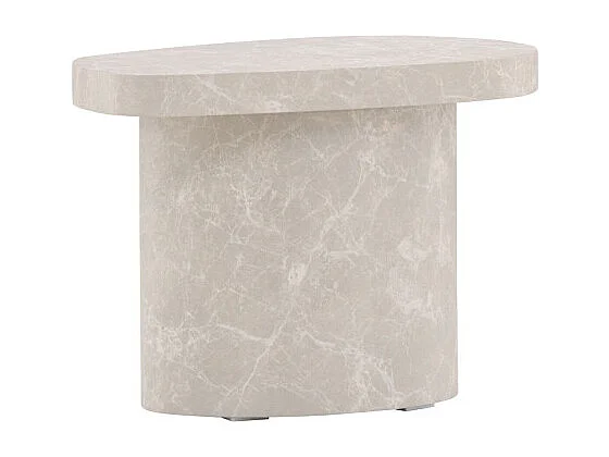 Table d'Appoint Design "Bastad" 50cm Gris Clair