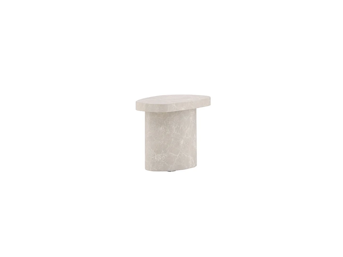 Table d'Appoint Design "Bastad" 50cm Gris Clair