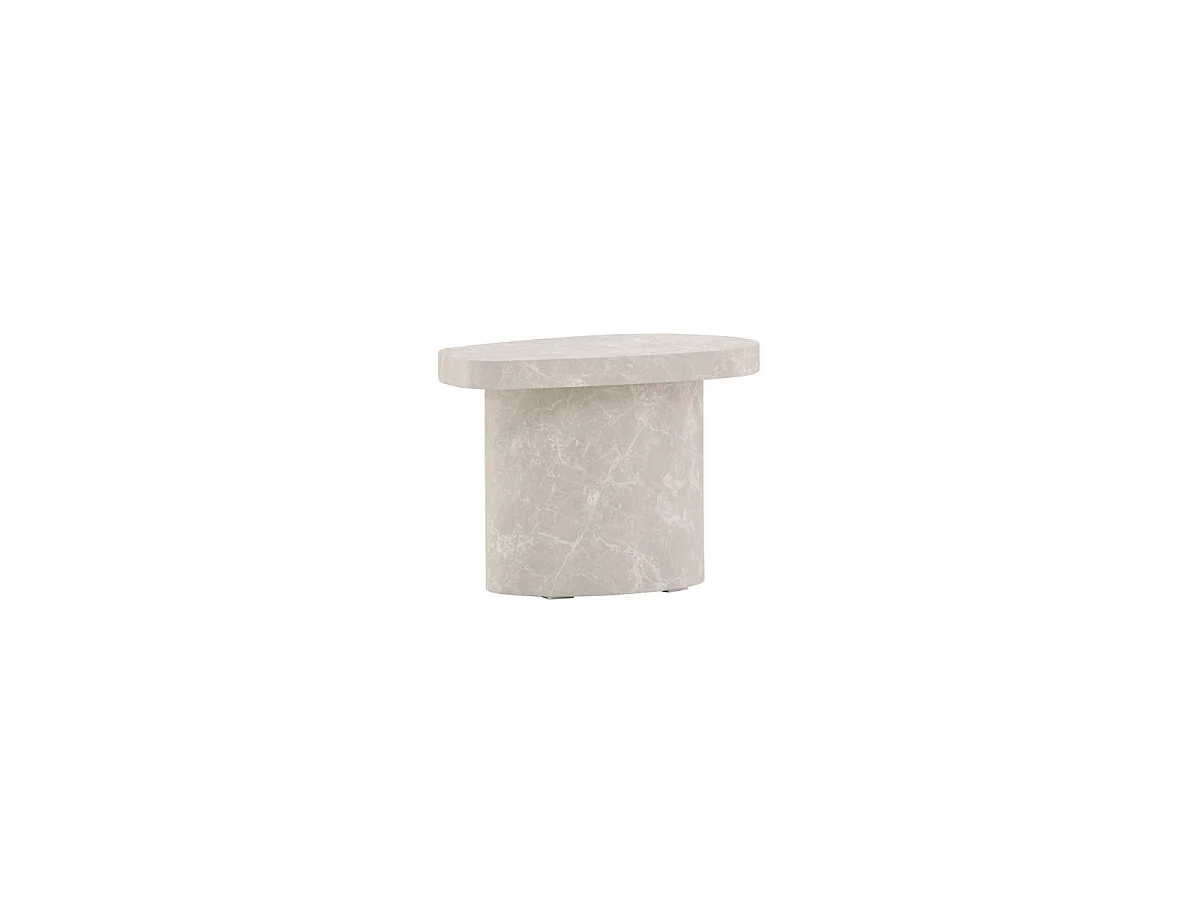 Table d'Appoint Design "Bastad" 50cm Gris Clair