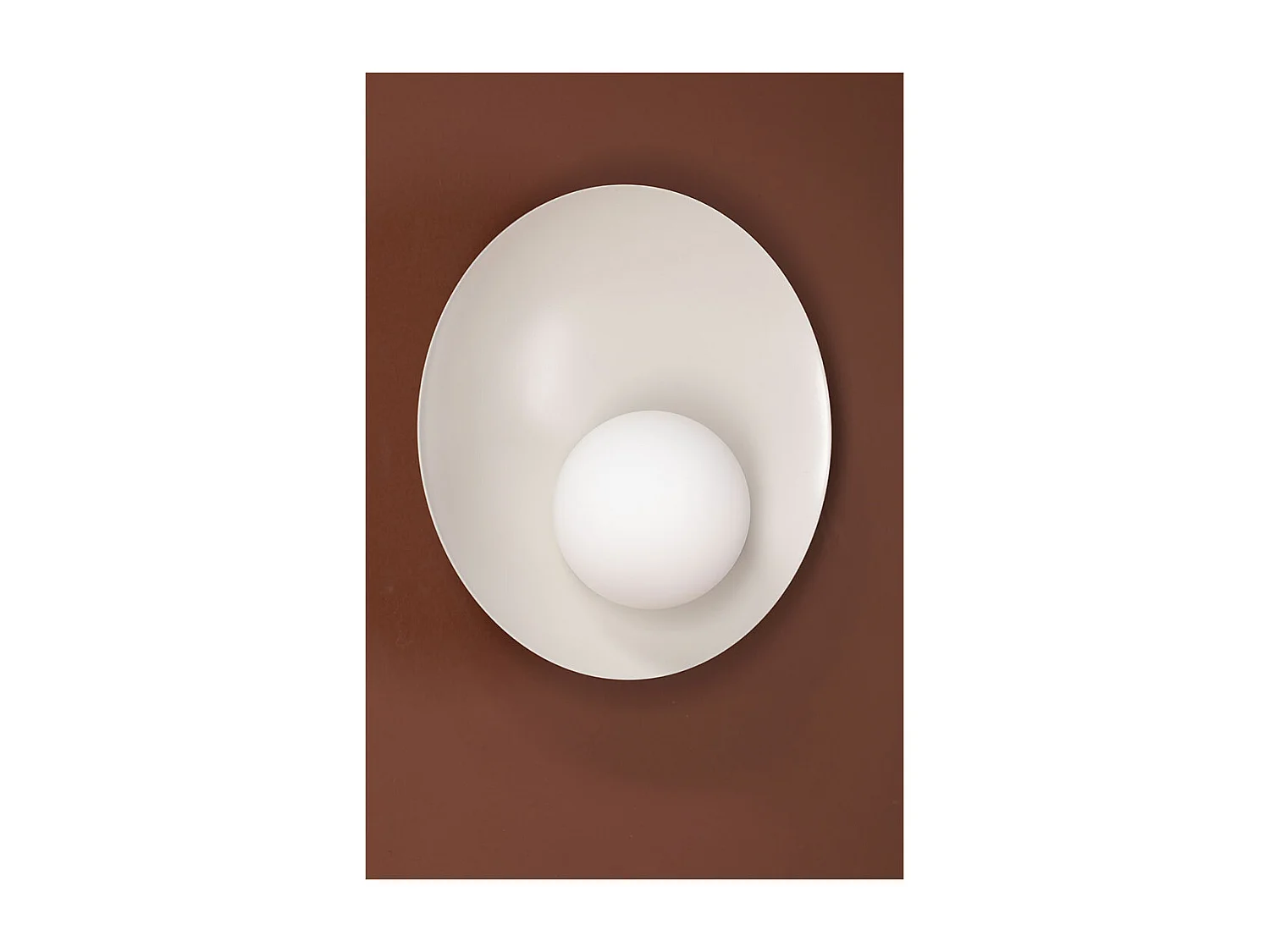 Le Havre - Applique murale ronde en métal - Gris clair