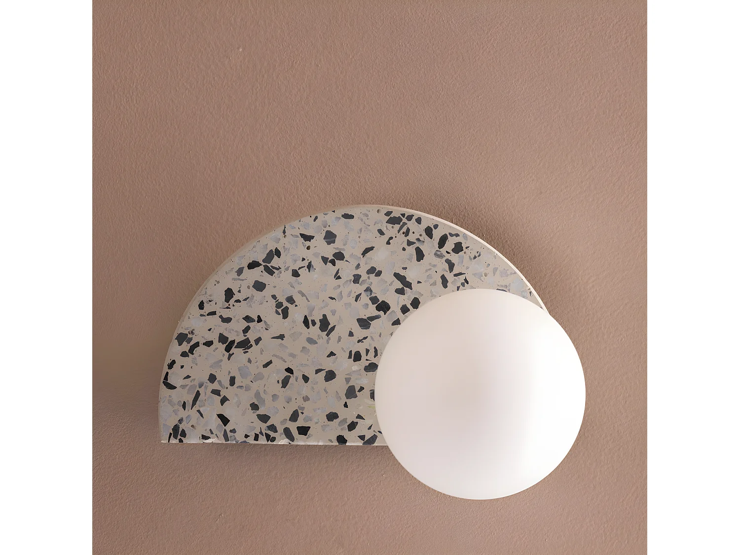 Abbeville - Applique murale en terrazzo - Écru