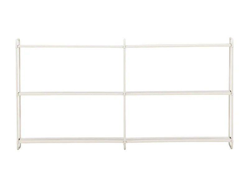 Libreria LyonB a parete 3 ripiani beige.