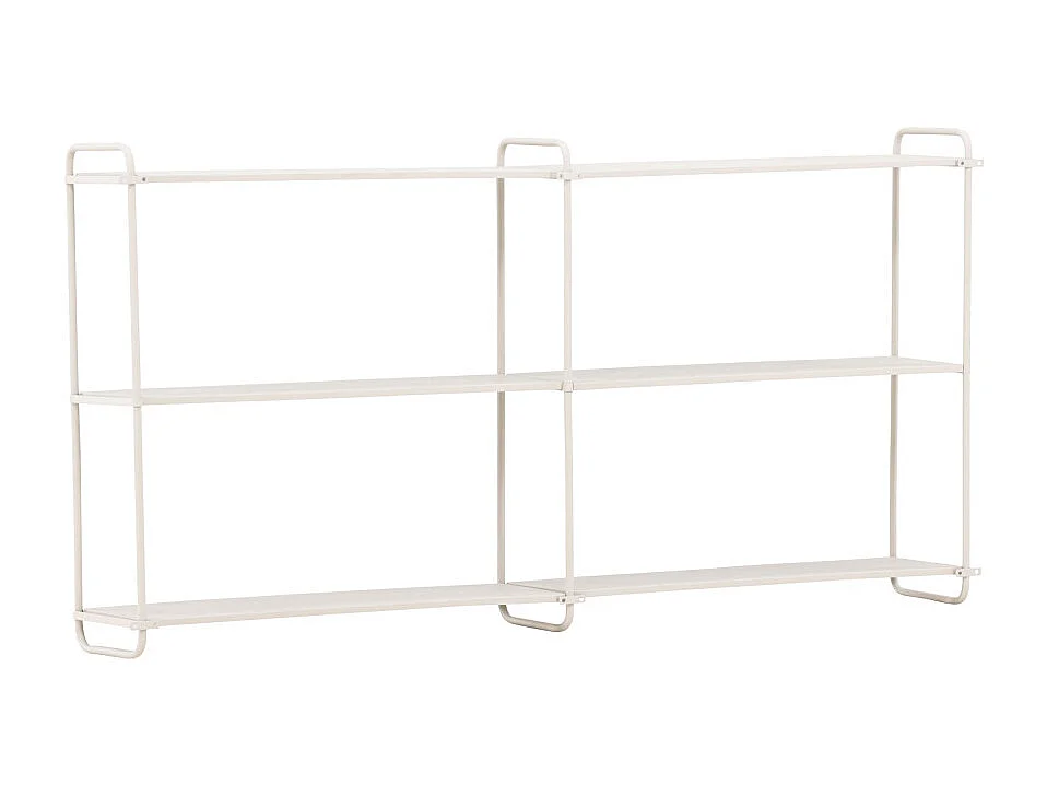 Librería de pared LyonB 3 estantes beige.