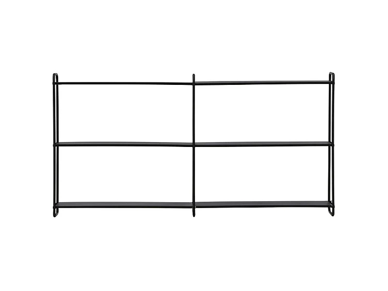 LyonB Regal Wandhängend 3 Regale schwarz.