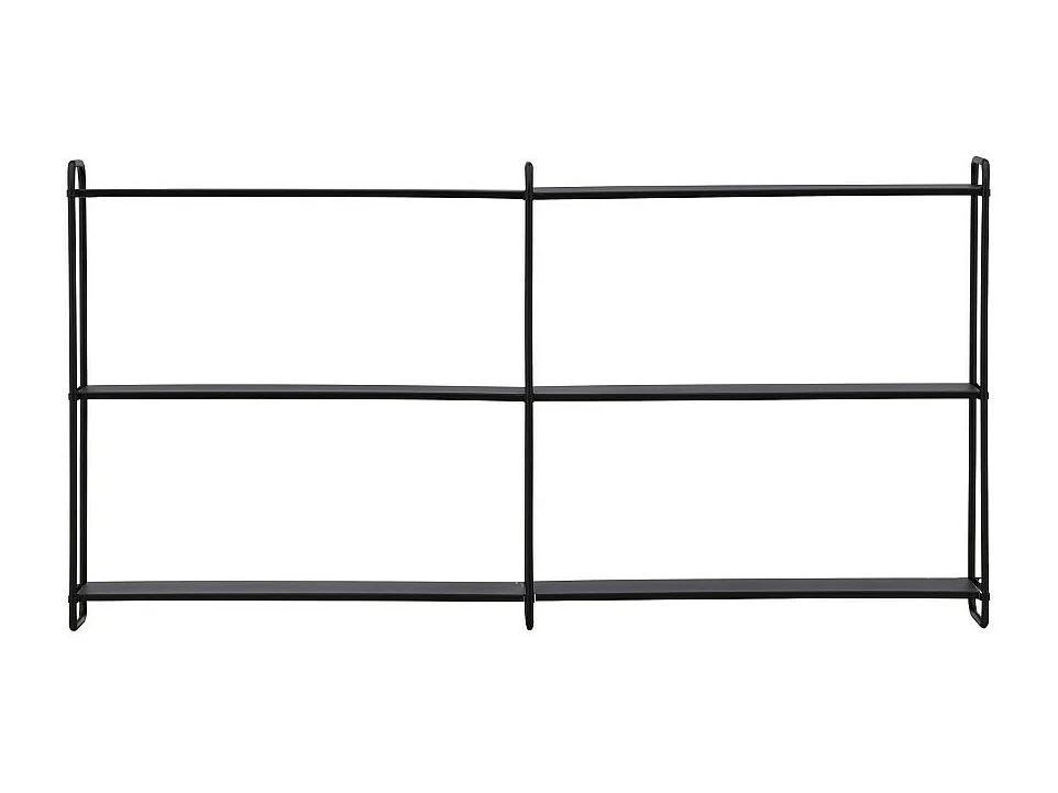 Libreria LyonB a parete 3 ripiani nera.