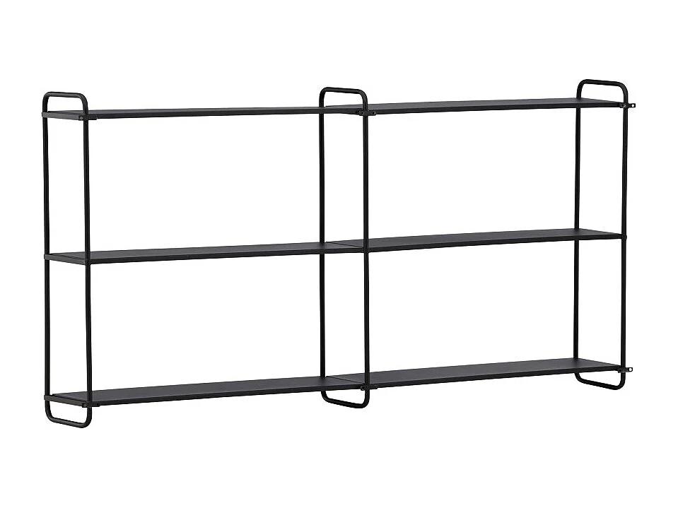 Libreria LyonB a parete 3 ripiani nera.