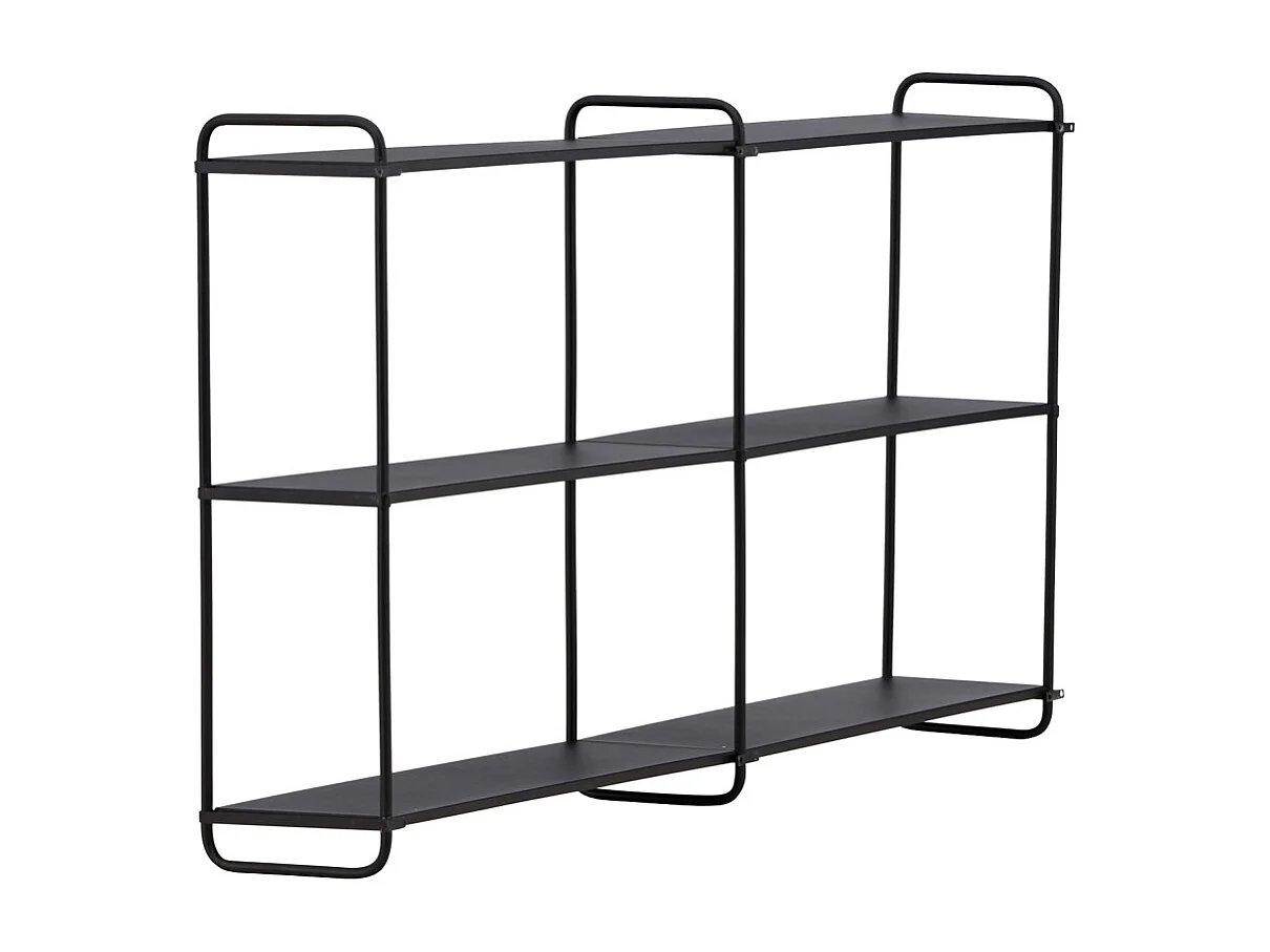 Libreria LyonB a parete 3 ripiani nera.