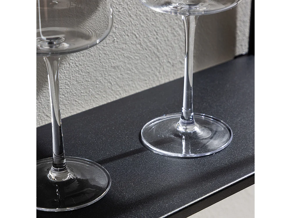 Libreria LyonB a parete 3 ripiani nera.