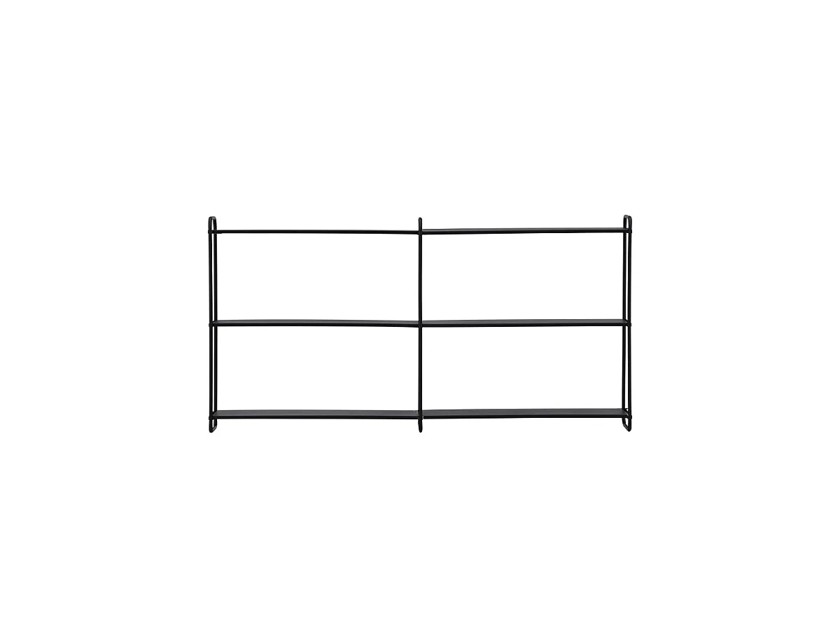 LyonB Regal Wandhängend 3 Regale schwarz.