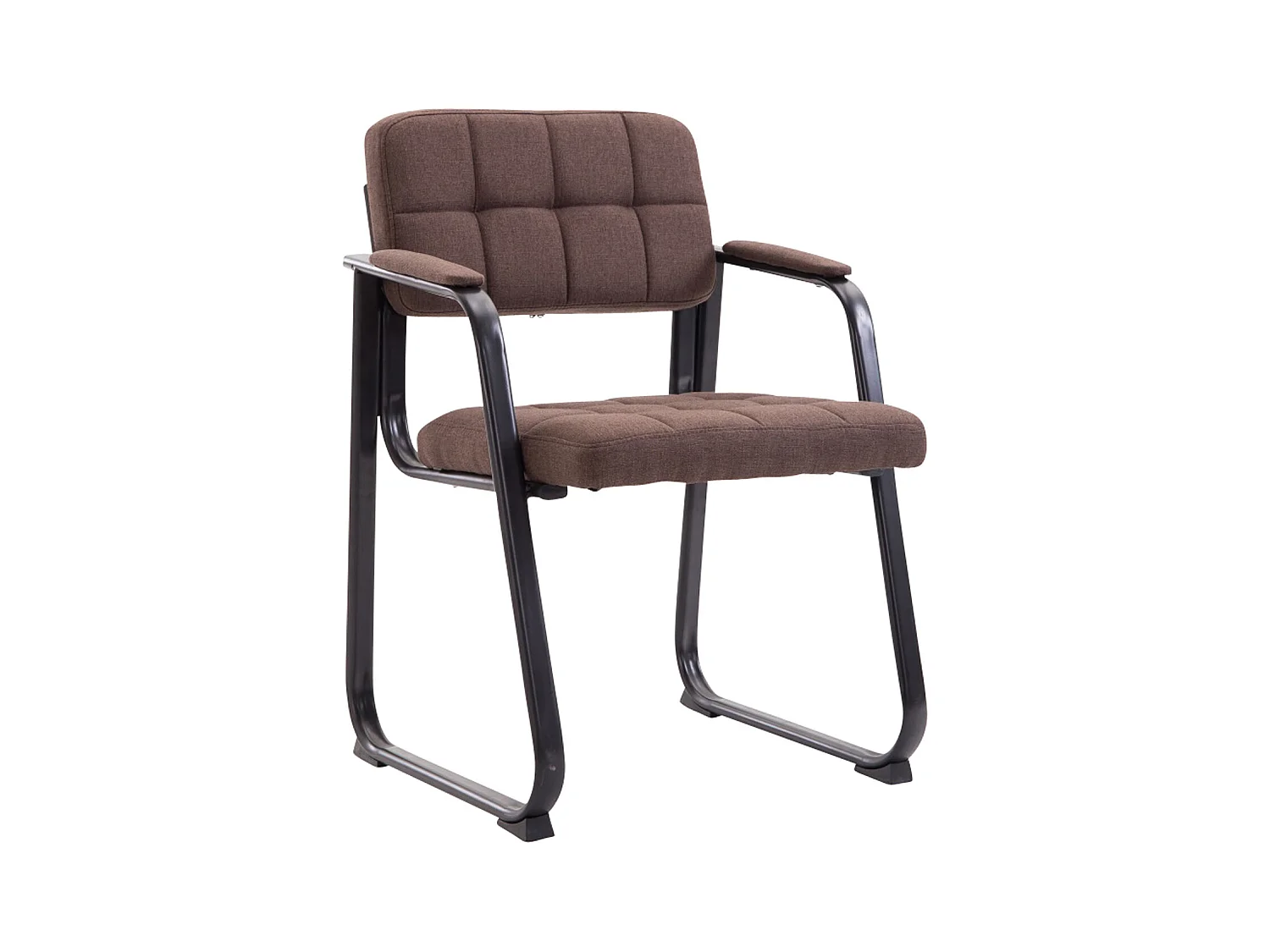 chaises avec accoudoirs - Tissu & Blanc - Marron - Canada B