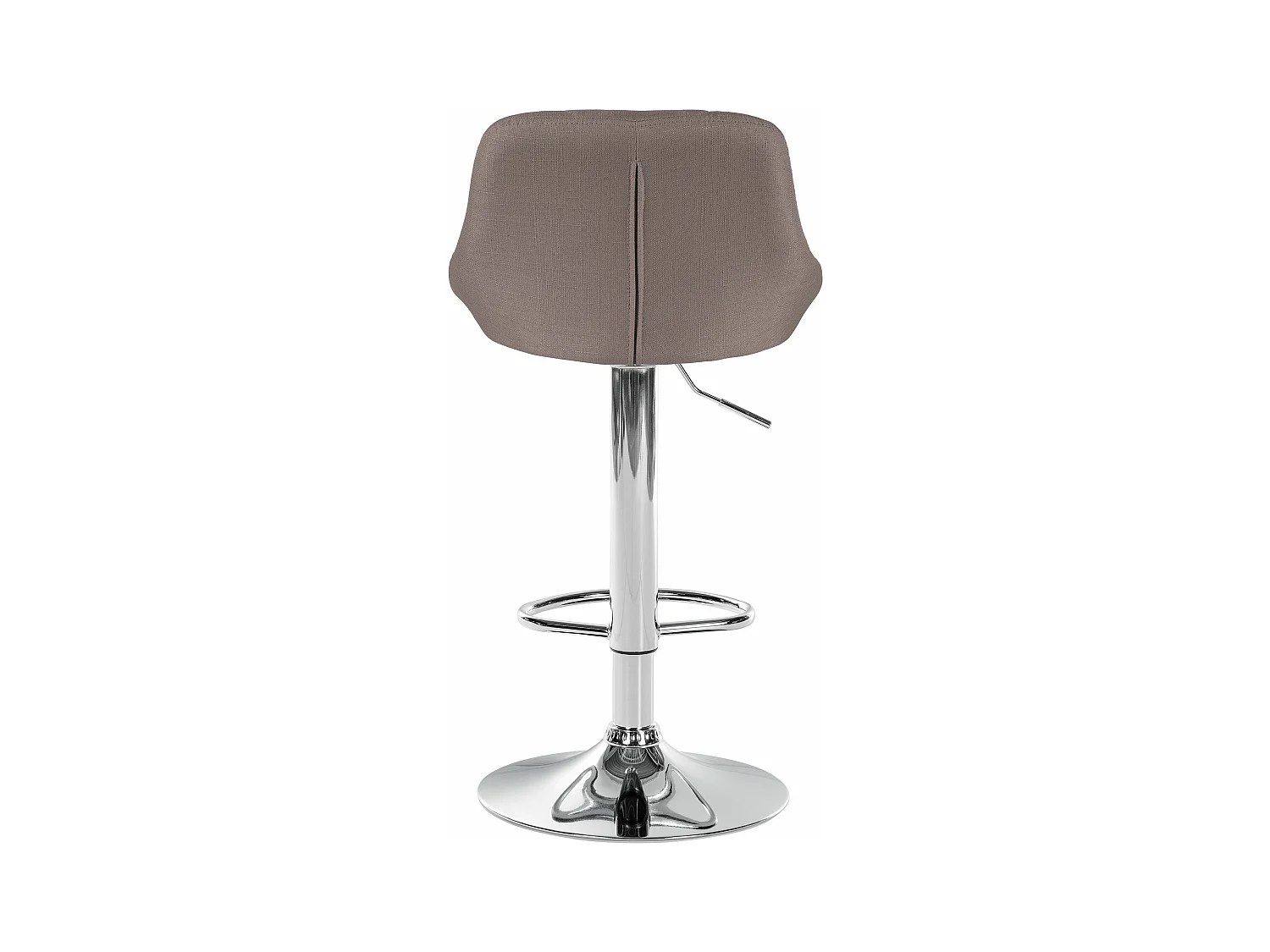 Tabouret de bar - Tissu & Chrome - Taupe - Lazio